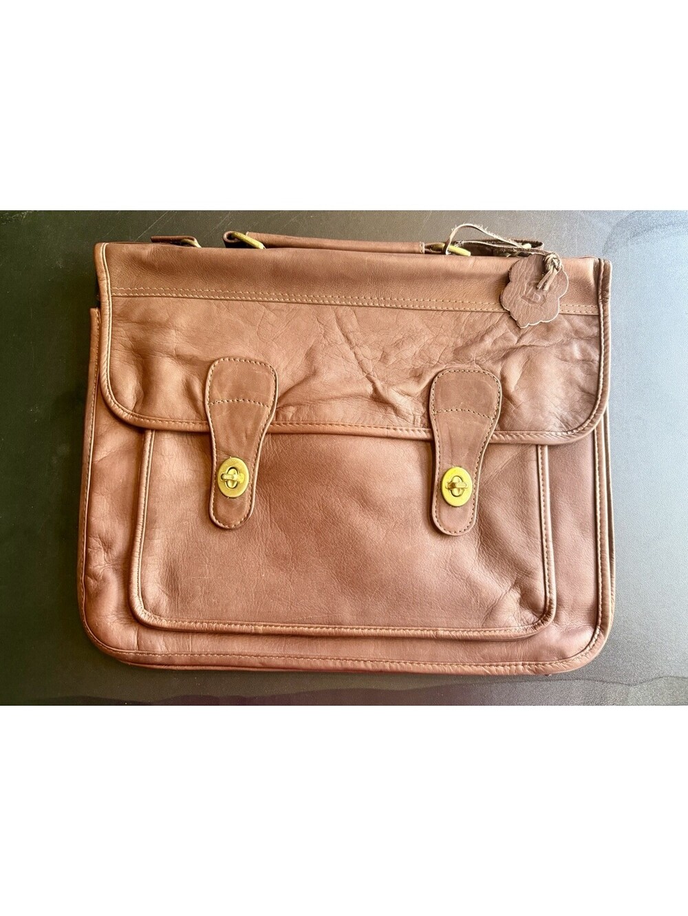 Vintage Betancourt Brown Soft Leather Briefcase Attaché Case Made In Columbia.